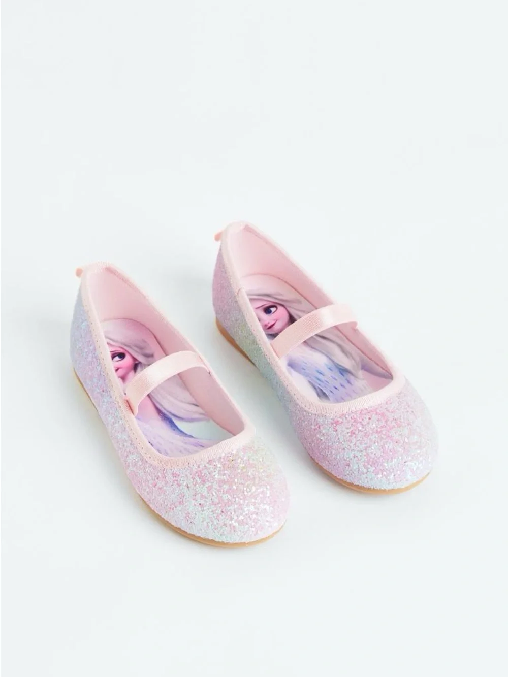 H&M Disney Frozen Glittery Ballet Flats Size 7.5